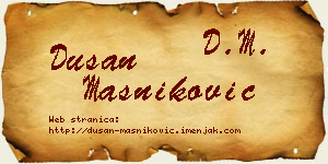 Dušan Masniković vizit kartica